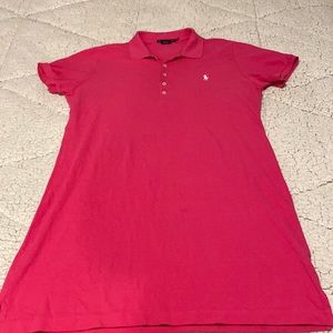 Hot pink polo dress